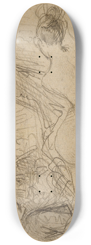 Eugne Devria - Les Orientales. La Captive 8.25 inch art skate deck