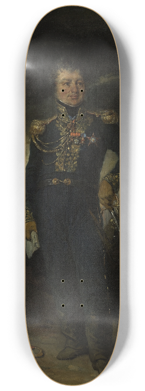 Eugne Devria - Portrait du gnral Joseph-Lopold Sigisbert Hugo 8.25 inch art skate deck