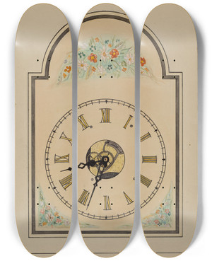 Triptych art skateboard deck of Nicholas Gorid Clock_5 by Nicholas Gorid (20-)