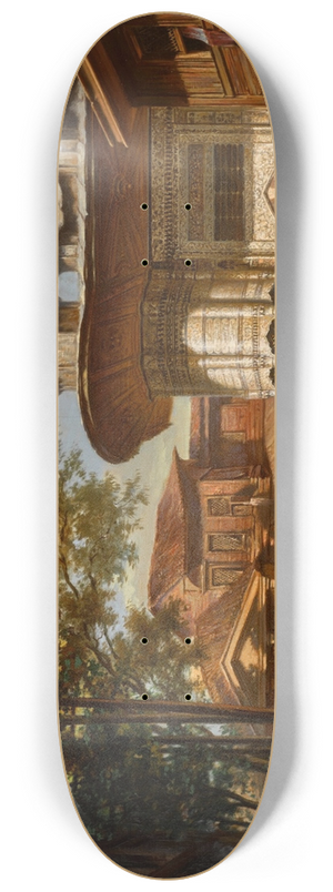 Eugne Flandin - The Fountain of Ahmet III, Constantinople 8.25 inch art skate deck