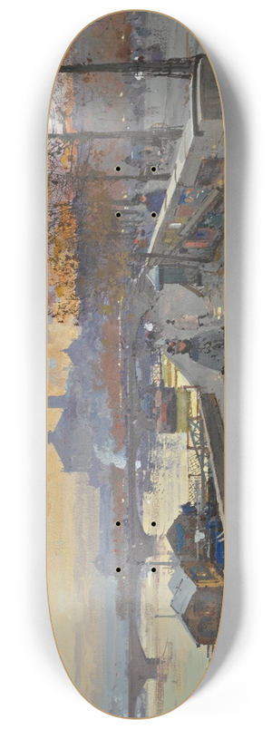 Eugne Galien-Laloue - Au Quai 8.25 inch art skate deck