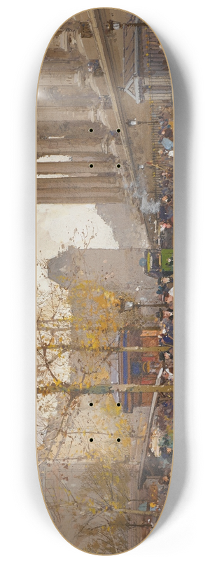Eugne Galien-Laloue - La Madeleine 8.25 inch art skate deck