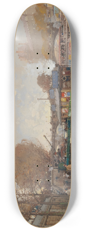 Eugne Galien-Laloue - Le Quai de la Seine 8.25 inch art skate deck