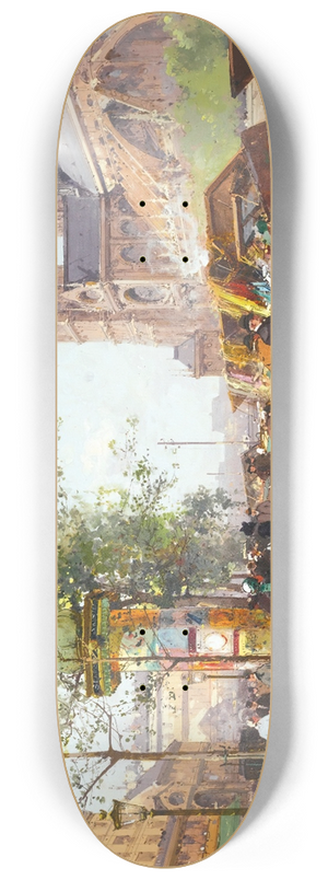 Eugne Galien-Laloue - Notre Dame De Paris 8.25 inch art skate deck