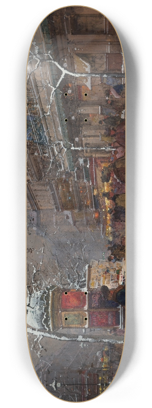 Eugne Galien-Laloue - Paris, boulevard en hiver 8.25 inch art skate deck