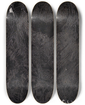 Triptych art skateboard deck of Ernst Ludwig Kirchner Leuchtturm Im Grnen Fehmarn_2 by Ernst Ludwig Kirchner (1880-1938)