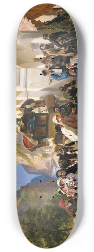 Eugne Giraud - La Douane Italienne au Simplon 8.25 inch art skate deck