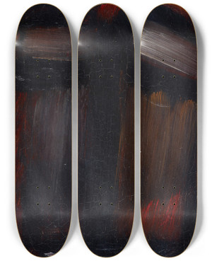 Triptych art skateboard deck of Alexej Von Jawlensky Meditation N 57 by Alexej Von Jawlensky (1864-1941)