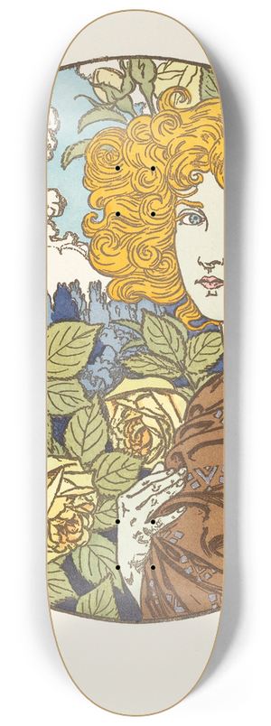 Eugne Grasset - Jalousie (Jealousy) 8.25 inch art skate deck