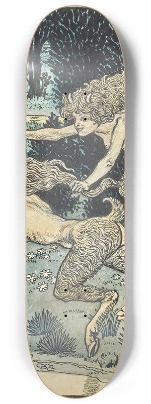 Eugne Grasset - Les Petites Faunesses 8.25 inch art skate deck