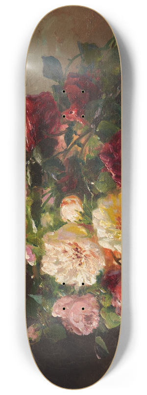 Eugne Henri Cauchois - Bouquet de roses 8.25 inch art skate deck
