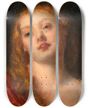 Triptych art skateboard deck of Johann Baptist Reiter Anna Josefa Theresia Brayer Zweite Gattin Des Knstlers 18361889 by Johann Baptist Reiter (1813-1890)