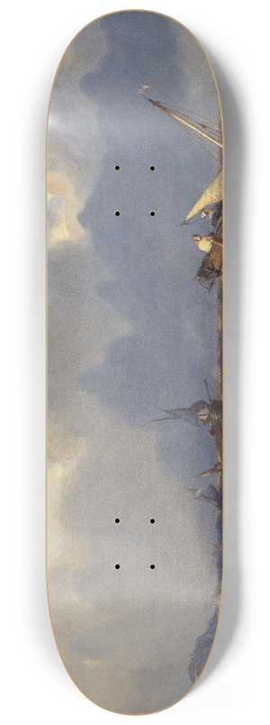 Eugne Isabey - Fishing Boats Tossed before a Storm 8.25 inch art skate deck Eugne Isabey - Fishing Boats Tossed before a Storm 8.25 inch art skate deck