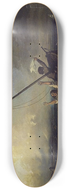 Eugne Isabey - Shipwreck 8.25 inch art skate deck
