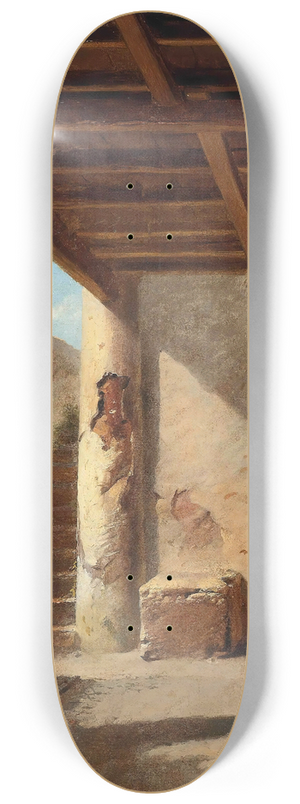 Eugne Joseph Verboeckhoven - A Sunlit Passage 8.25 inch art skate deck