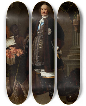 Triptych art skateboard deck of Pieter Nason Count Johan Maurits Van Nassausiegen 16041679 As The Grandmaster Of The Knights Of Malta by Pieter Nason (1612-1688)
