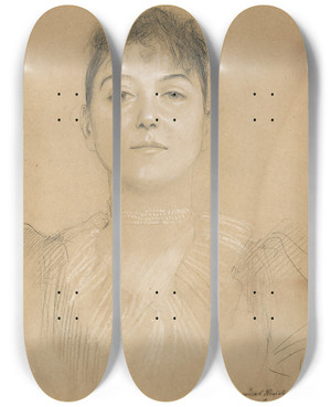Triptych art skateboard deck of Gustav Klimt Portrait Einer Frau by Gustav Klimt (1862-1918) Triptych art skateboard deck of Gustav Klimt Portrait Einer Frau by Gustav Klimt (1862-1918)