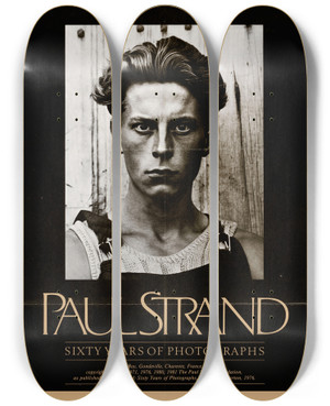 Triptych art skateboard deck of Us Information Agency Paul Strand Sixty Years Of Photographs by U S Information Agency (1953-1999)