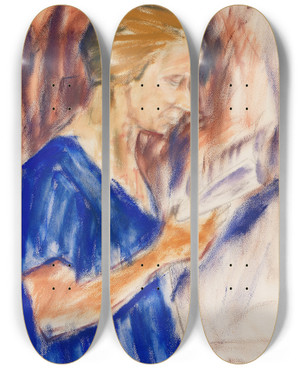 Triptych art skateboard deck of Christian Rohlfs Helene Rohlfs by Christian Rohlfs (1849-1938) Triptych art skateboard deck of Christian Rohlfs Helene Rohlfs by Christian Rohlfs (1849-1938)