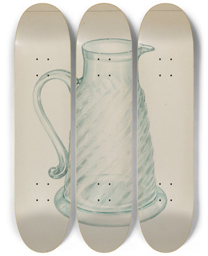 Triptych art skateboard deck of Giacinto Capelli Molasses Jug_2 by Giacinto Capelli (20-)