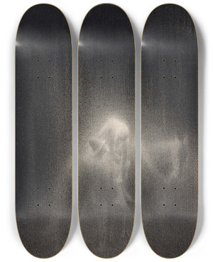 Triptych art skateboard deck of Charles Angrand Le Bon Samaritain by Charles Angrand (1854-1926)