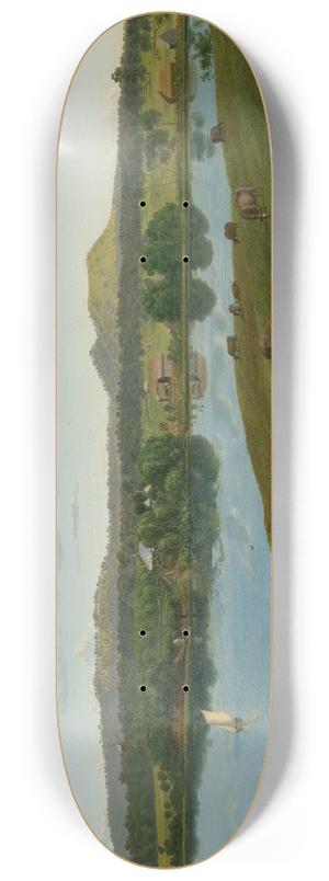 Eugne von Gurard - Purrumbete from across the lake 8.25 inch art skate deck