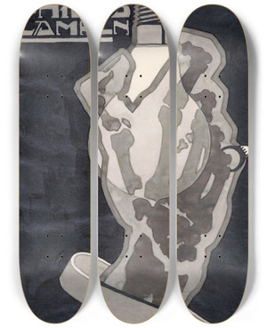 Triptych art skateboard deck of Reijer Stolk Ontwerp Voor Reclame Voor Philips Lampen_1 by Reijer Stolk (1896-1945) Triptych art skateboard deck of Reijer Stolk Ontwerp Voor Reclame Voor Philips Lampen_1 by Reijer Stolk (1896-1945)