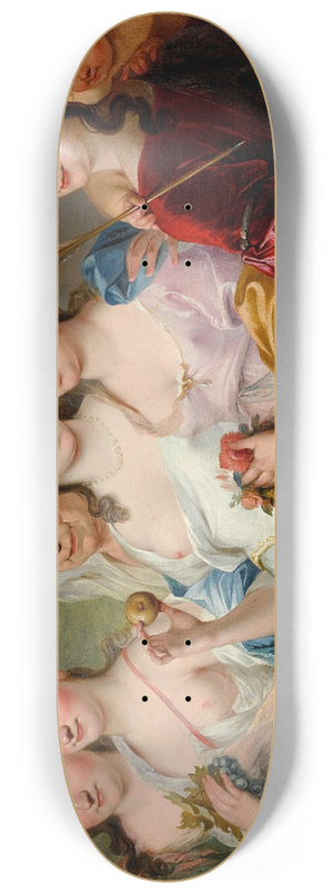 European School - Group Of Women As Allegories Of The Four Seasons 8.25 inch art skate deck