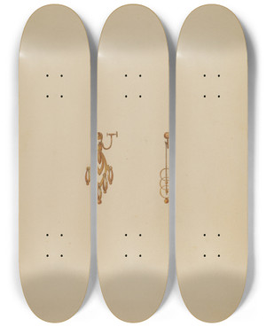 Triptych art skateboard deck of Vincent Burzy Earrings by Vincent Burzy