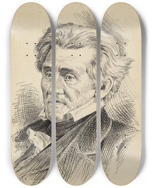 Triptych art skateboard deck of Jacques Reich Andrew Jackson by Jacques Reich (1852-1923) Triptych art skateboard deck of Jacques Reich Andrew Jackson by Jacques Reich (1852-1923)