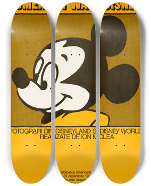Triptych art skateboard deck of Us Information Agency Lumea Lui Walt Disney by U S Information Agency (1953-1999)