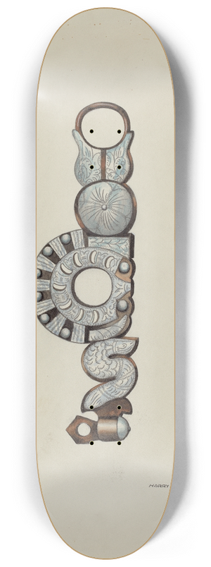 Eva Fox and Harry Mann Waddell - Spanish Spade Bit 8.25 inch art skate deck