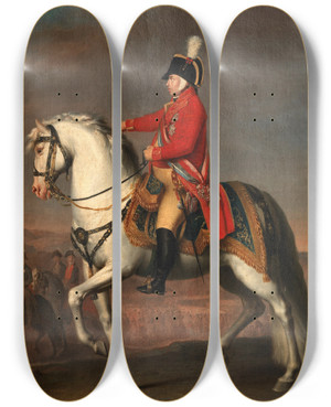 Triptych art skateboard deck of Domingos Sequeira Dom Joo Prince Regent Reviewing The Troops In Azambuja by Domingos Sequeira (1768-1837)