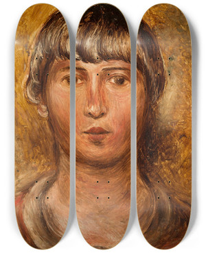 Triptych art skateboard deck of Wacaw Wsowicz Gowa Ony by Waclaw Wasowicz (1891-1942)