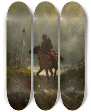 Triptych art skateboard deck of Maksymilian Gierymski Insurgent From 1863 by Maksymilian Gierymski (1846-1874) Triptych art skateboard deck of Maksymilian Gierymski Insurgent From 1863 by Maksymilian Gierymski (1846-1874)