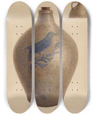 Triptych art skateboard deck of Charlotte Sperber Jug_1 by Charlotte Sperber