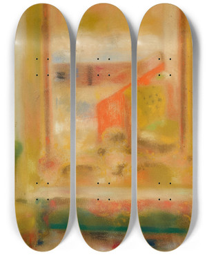 Triptych art skateboard deck of Augusto Giacometti Spiegel by Augusto Giacometti (1877-1947)