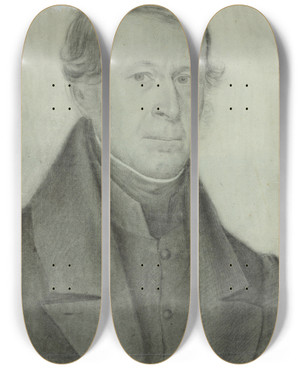 Triptych art skateboard deck of Kos Aranyossy Podobize Mladho Kaza by kos Aranyossy