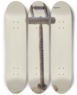 Triptych art skateboard deck of Maud M Holme Spinning Wheel_1 by Maud M Holme