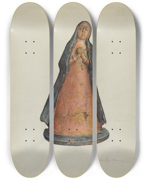 Triptych art skateboard deck of Carl Obergh Bulto_3 by Carl Obergh