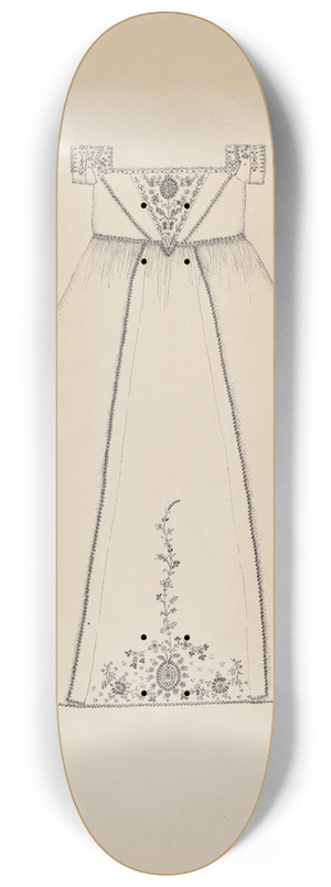 Evelyn Bailey - Baptismal Dress 8.25 inch art skate deck