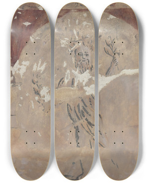 Triptych art skateboard deck of Michael Lauretano Wall Decoration by Michael Lauretano