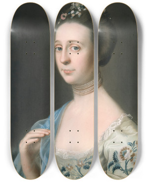 Triptych art skateboard deck of John Singleton Copley Mrs Henry Hill Anna Barrett by John Singleton Copley (1738-1815) Triptych art skateboard deck of John Singleton Copley Mrs Henry Hill Anna Barrett by John Singleton Copley (1738-1815)