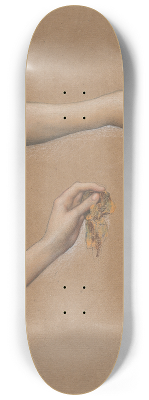 Evelyn De Morgan - Study of Arms for The Cadence of Autumn 8.25 inch art skate deck Evelyn De Morgan - Study of Arms for The Cadence of Autumn 8.25 inch art skate deck