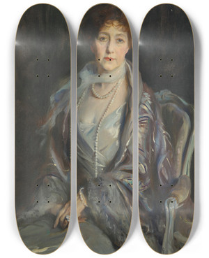 Triptych art skateboard deck of Philip Alexius De Lszl Marquise De Laborde Pauline Leon Ne Pauline De Rafelis De Saint Sauveur by Philip Alexius de Lszl (1869-1937)