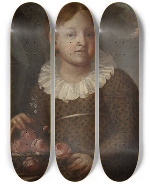 Triptych art skateboard deck of Micha Stachowicz Posthumous Portrait Of Elbietka Pade 18111818 Daughter Of Elbieta And Marcin by Michal Stachowicz (1768-1825)