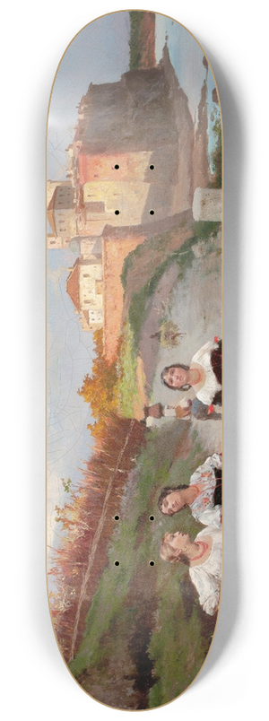 Fabio Cipolla - Women on a Country Road 8.25 inch art skate deck