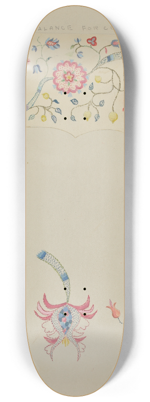 Fanchon Larzelere - Crewel Embroidery 8.25 inch art skate deck