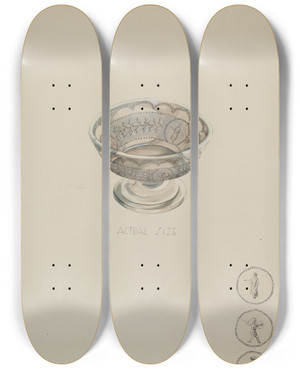 Triptych art skateboard deck of Roberta Elvis Bowl_2 by Roberta Elvis