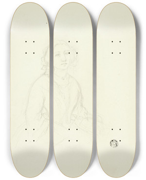 Triptych art skateboard deck of Elizabeth Murray Portrait Of Woman by Elizabeth Murray (1815-1882) Triptych art skateboard deck of Elizabeth Murray Portrait Of Woman by Elizabeth Murray (1815-1882)